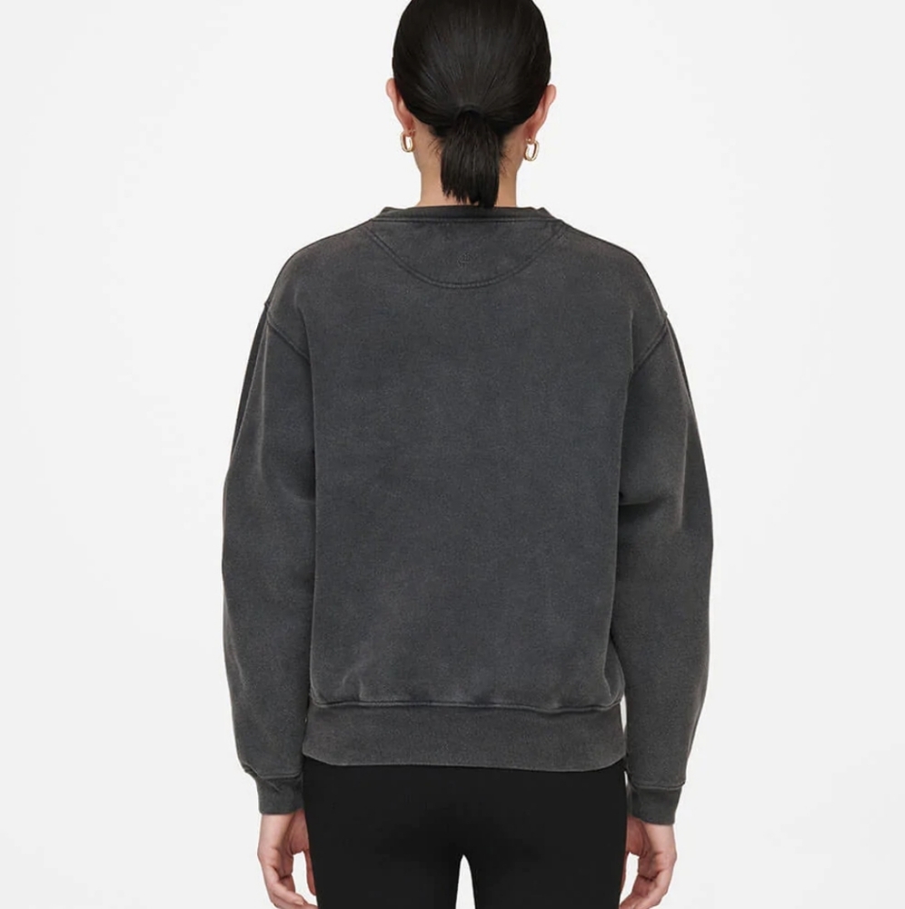Anine Bing Ramona Gray Paris Logo Sweatshirt - Picture 6 of 6